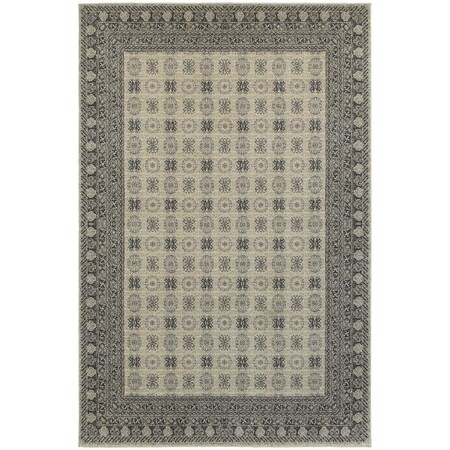 Oriental Weavers Richmond 4440S 12x15 Rectangle - Ivory/ Grey-Polypropylene R4440S360450ST